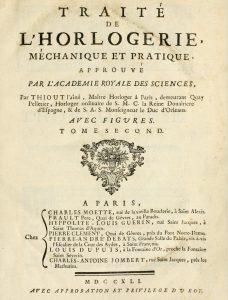 Couverture : Traité d’horlogerie, mécanique et pratique