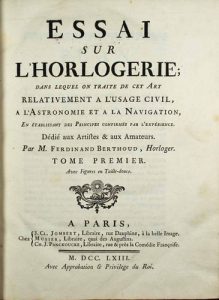 Couverture : Essai sur l’horlogerie