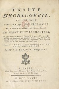 Couverture : Traité d’horlogerie, les pendules et les montres